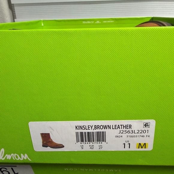 NWT Sam Edelman Kinsley Brown Suede Ankle Boots, Size 11 New - Picture 2 of 5